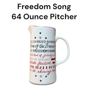 New Freedom Song by 222 FIFTH 64 Oz Fine China Pitcher